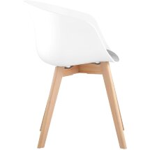 Кресло Stool Group LIBRA Soft БЕЛОЕ белый пластик, съемная подушка, массив бука