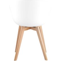 Кресло Stool Group LIBRA Soft БЕЛОЕ белый пластик, съемная подушка, массив бука