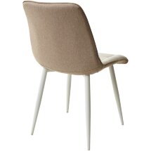Стул CHIC VF-01/ VF-02 светло-бежевый/ бежевый, ткань/ белый каркас М-City
