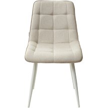 Стул CHIC VF-01/ VF-02 светло-бежевый/ бежевый, ткань/ белый каркас М-City