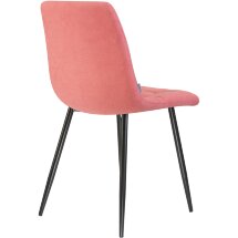 Стул обеденный DOBRIN ALEX, черные матовые ножки, розовая ткань (UF860-05B)