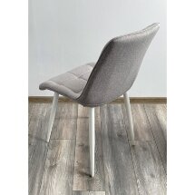 Стул CHIC VF-19/ VF-20 светло-серый/ серый, ткань/ белый каркас М-City