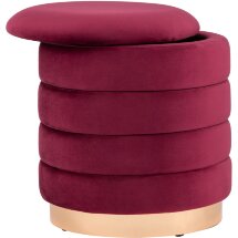 Пуф Stool Group Франсис с ящиком велюр винный