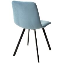 Стул CHILLI-Q SQUARE бирюзовый #H52, велюр / черный каркас, 4 шт./1 к, М-City