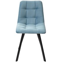 Стул CHILLI-Q SQUARE бирюзовый #H52, велюр / черный каркас, 4 шт./1 к, М-City