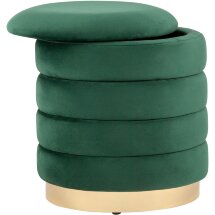 Пуф Stool Group Франсис с ящиком велюр зелёный
