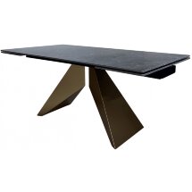 Керамический стол Ales 180 керамика black grave solid ceramic / бронзовый