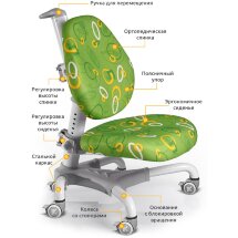 Кресло Mealux Champion  Y-718  WZ белый металл / обивка зеленая с кольцами  одна коробка