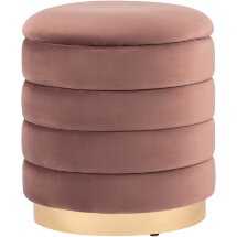 Пуф Stool Group Франсис с ящиком велюр пыльно-розовый