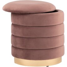 Пуф Stool Group Франсис с ящиком велюр пыльно-розовый