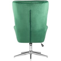 Кресло Stool Group Артис зеленое обивка велюр регулируемое на металлической ножке