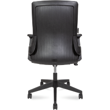 Кресло офисное / Terra LB / черный пластик / черная сетка / черная ткань