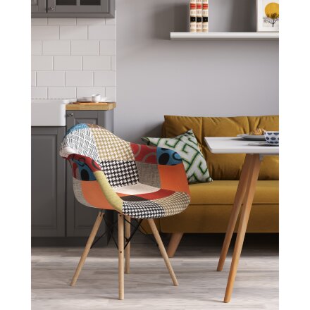 Кресло Eames DSW пэчворк 