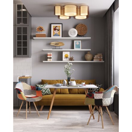 Кресло Eames DSW пэчворк 