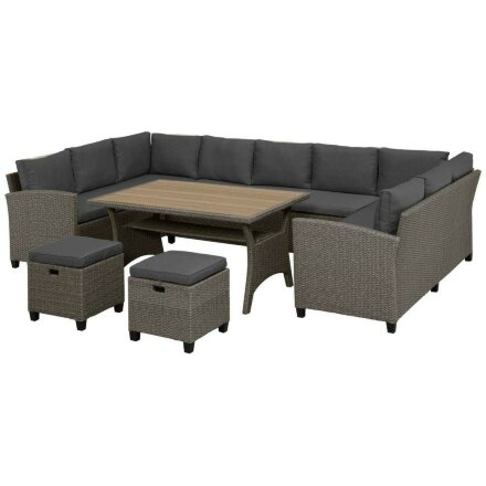 Комплект плетеной мебели AFM-370A Dark Grey 