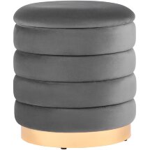 Пуф Stool Group Франсис с ящиком велюр серый
