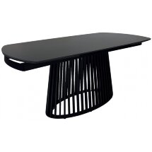 Керамический стол Desio 180 керамика черный мрамор матовый pure black solid ceramic / черный