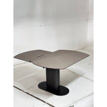 Стол KAI 140 TL-110 поворотная система раскладки, испанская керамика / Темно-серый / Черный, ®DISAUR