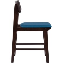 Комплект из двух стульев Stool Group ODEN мягкая тканевая синяя обивка