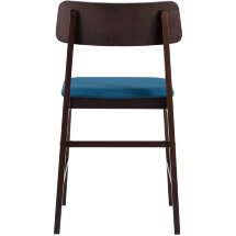 Комплект из двух стульев Stool Group ODEN мягкая тканевая синяя обивка