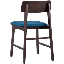 Комплект из двух стульев Stool Group ODEN мягкая тканевая синяя обивка