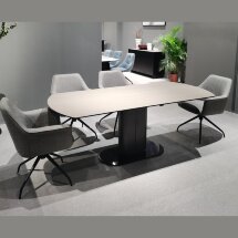 Стол KAI 140 TL-58 поворотная система раскладки, испанская керамика / Темно-серый / Черный, ®DISAUR
