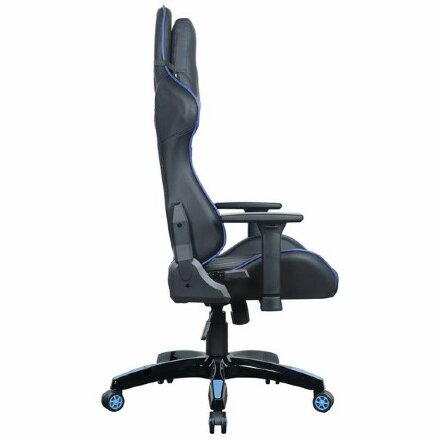 Кресло компьютерное BRABIX &quot;GT Carbon GM-120&quot;, две подушки, экокожа, черное/синее, 531930 Синий