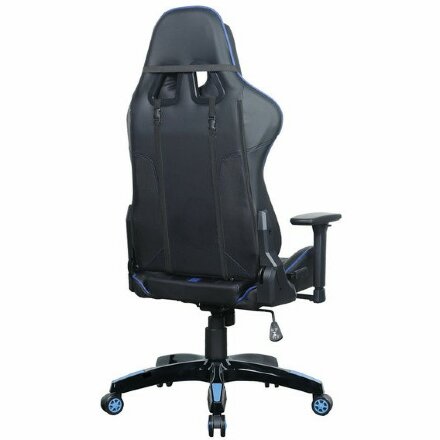 Кресло компьютерное BRABIX &quot;GT Carbon GM-120&quot;, две подушки, экокожа, черное/синее, 531930 Синий
