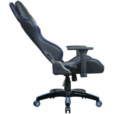 Кресло компьютерное BRABIX &quot;GT Carbon GM-120&quot;, две подушки, экокожа, черное/синее, 531930 Синий