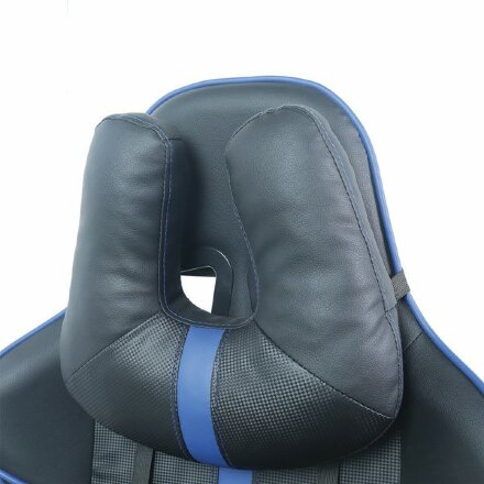 Кресло компьютерное BRABIX &quot;GT Carbon GM-120&quot;, две подушки, экокожа, черное/синее, 531930 Синий