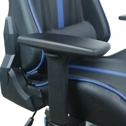 Кресло компьютерное BRABIX &quot;GT Carbon GM-120&quot;, две подушки, экокожа, черное/синее, 531930 Синий