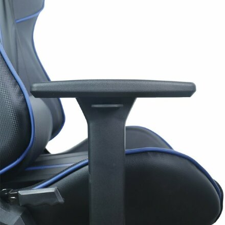 Кресло компьютерное BRABIX &quot;GT Carbon GM-120&quot;, две подушки, экокожа, черное/синее, 531930 Синий