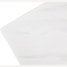Стол ORISTANO 200 MARBLES KL-99 Белый мрамор матовый, итальянская керамика/ черный каркас, ®DISAUR