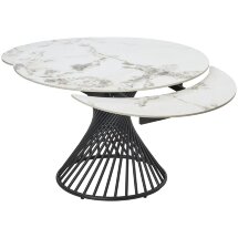 Стол BUENO 120 GLOSS GOLDEN JADE SOLID CERAMIC / BLACK, ®DISAUR