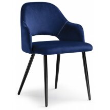 Стул на металлокаркасе Konor dark blue / black