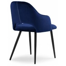 Стул на металлокаркасе Konor dark blue / black