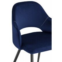 Стул на металлокаркасе Konor dark blue / black