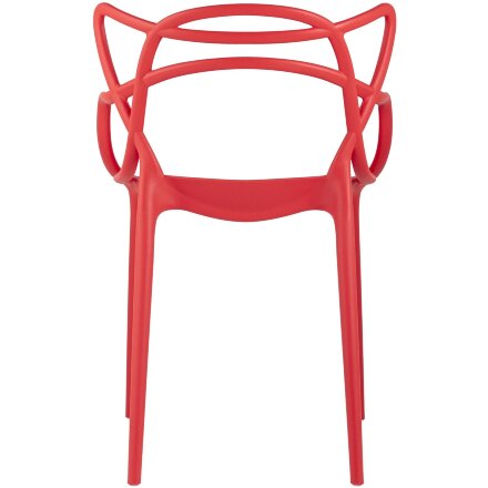 Стул пластиковый Stool Group Masters (Мастерс) красный с декорированной спинкой ножки пластик 