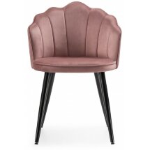 Стул на металлокаркасе Shell dark pink / black