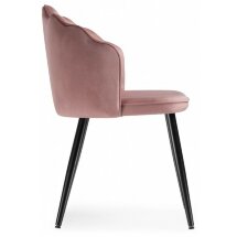 Стул на металлокаркасе Shell dark pink / black