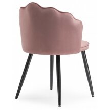 Стул на металлокаркасе Shell dark pink / black