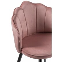 Стул на металлокаркасе Shell dark pink / black