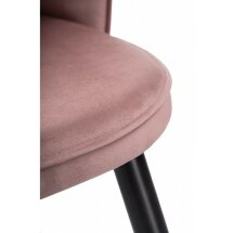 Стул на металлокаркасе Shell dark pink / black