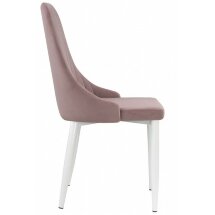 Стул на металлокаркасе Kora white / light purple