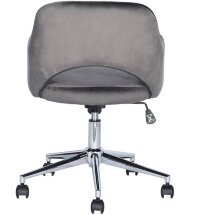 Компьютерное кресло Stool Group Кларк серый обивка велюр крестовина хромированный металл