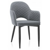 Стул на металлокаркасе Vener black / gray