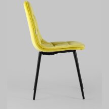 Стул Stool Group Тейлор обивка велюр желтый ножки металл черные