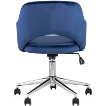 Компьютерное кресло Stool Group Кларк синий обивка велюр крестовина хромированный металл