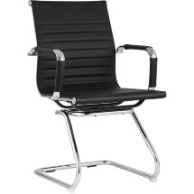 Кресло офисное TopChairs TopChairs Visit черное в обивке из экокожи