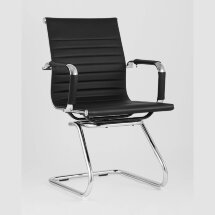 Кресло офисное TopChairs TopChairs Visit черное в обивке из экокожи